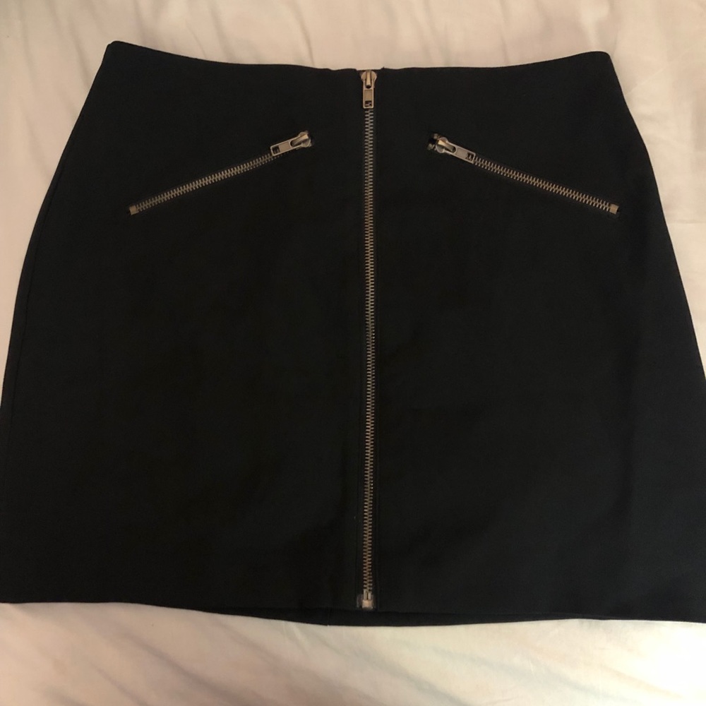 Black mini skirt